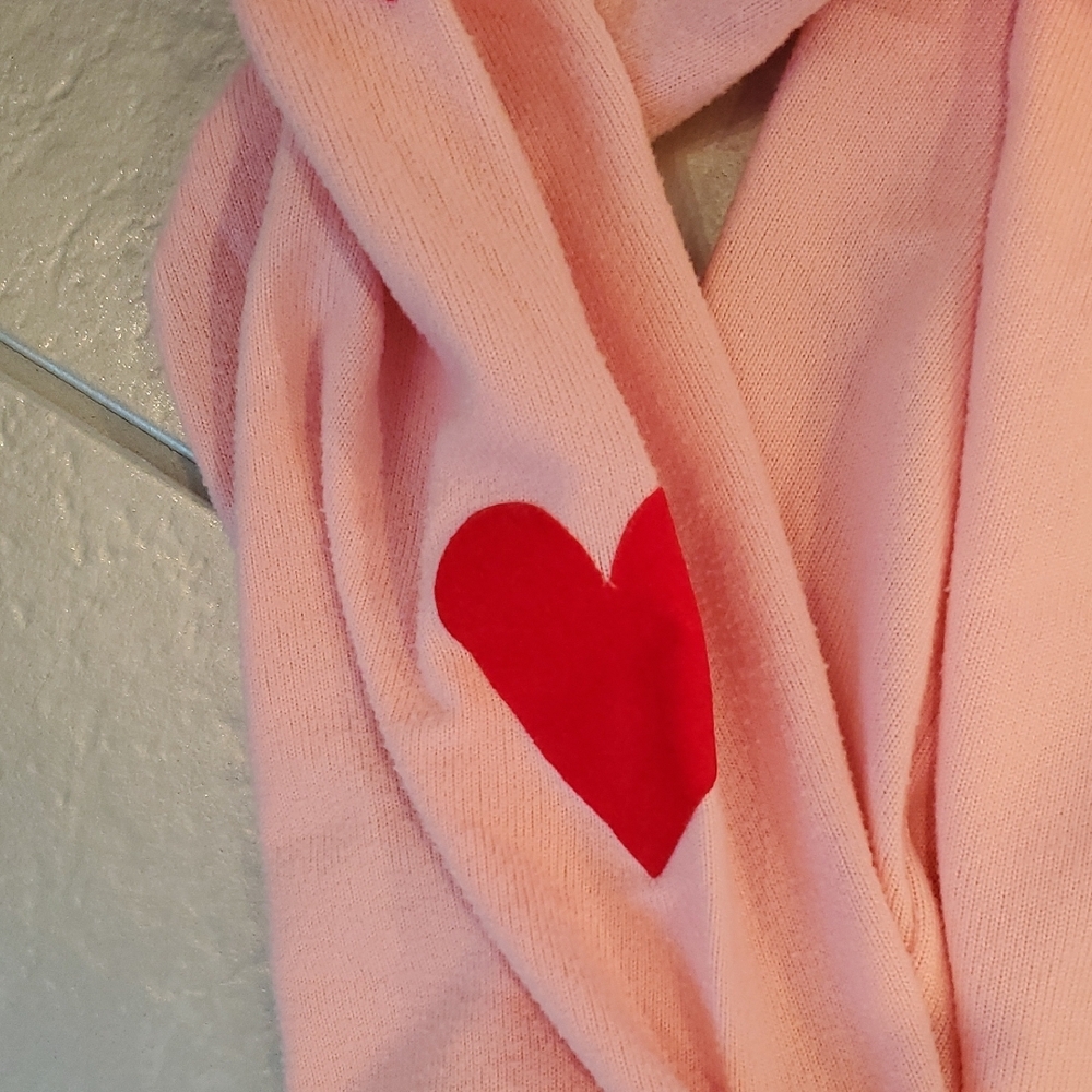 Betsey Johnson Pink Pajama Set with Red Hearts - Picture 4 of 9